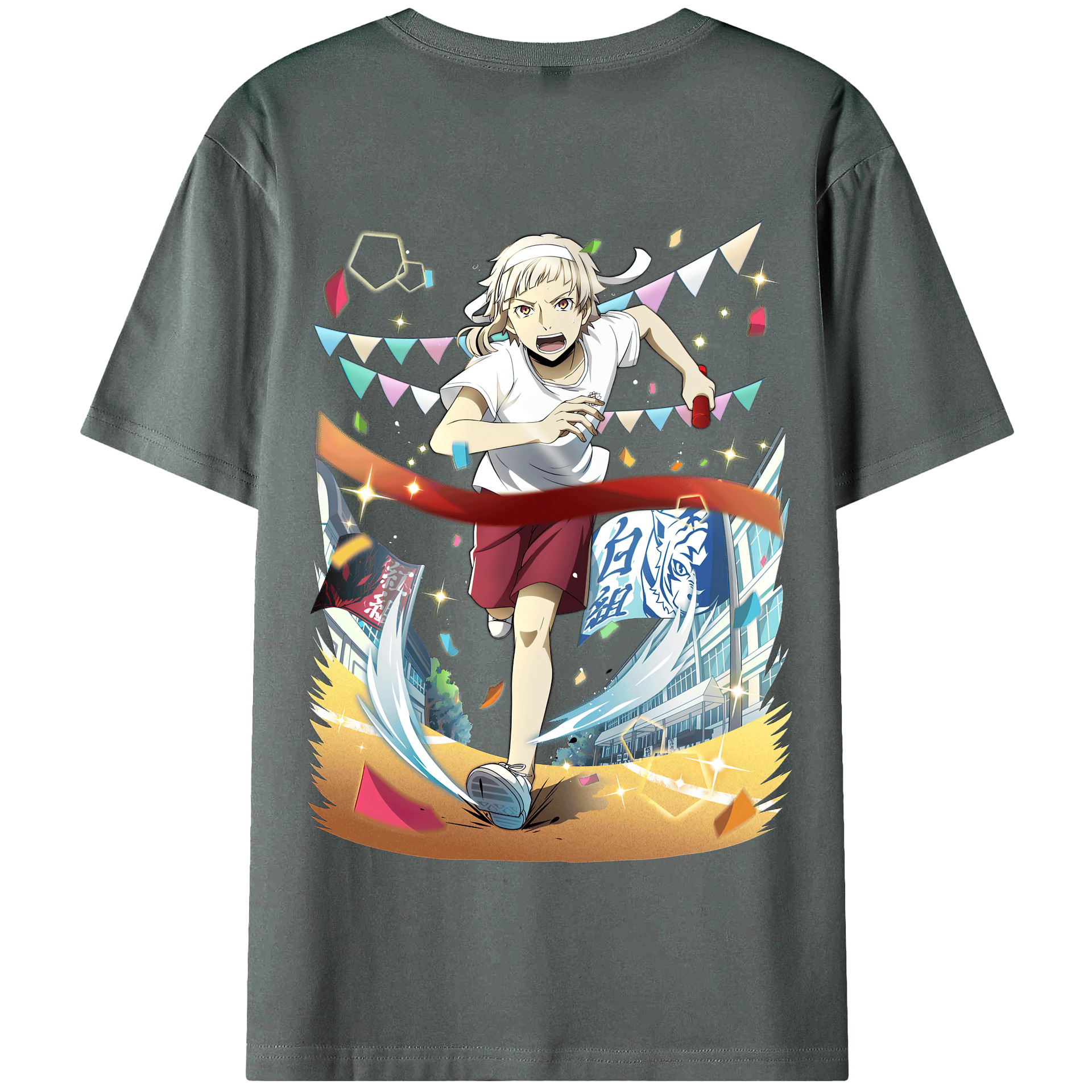 （画像用） 文豪ストレイドッグス Bungo Stray Dogs 綿100％半袖Tシャツ（背面プリント）